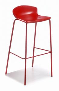 Дизайнерски бар стол червен