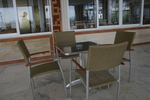 Комфортен метален стол за лятно заведение
